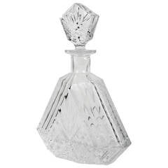 Antique Hexagonal Cut Crystal Decanter