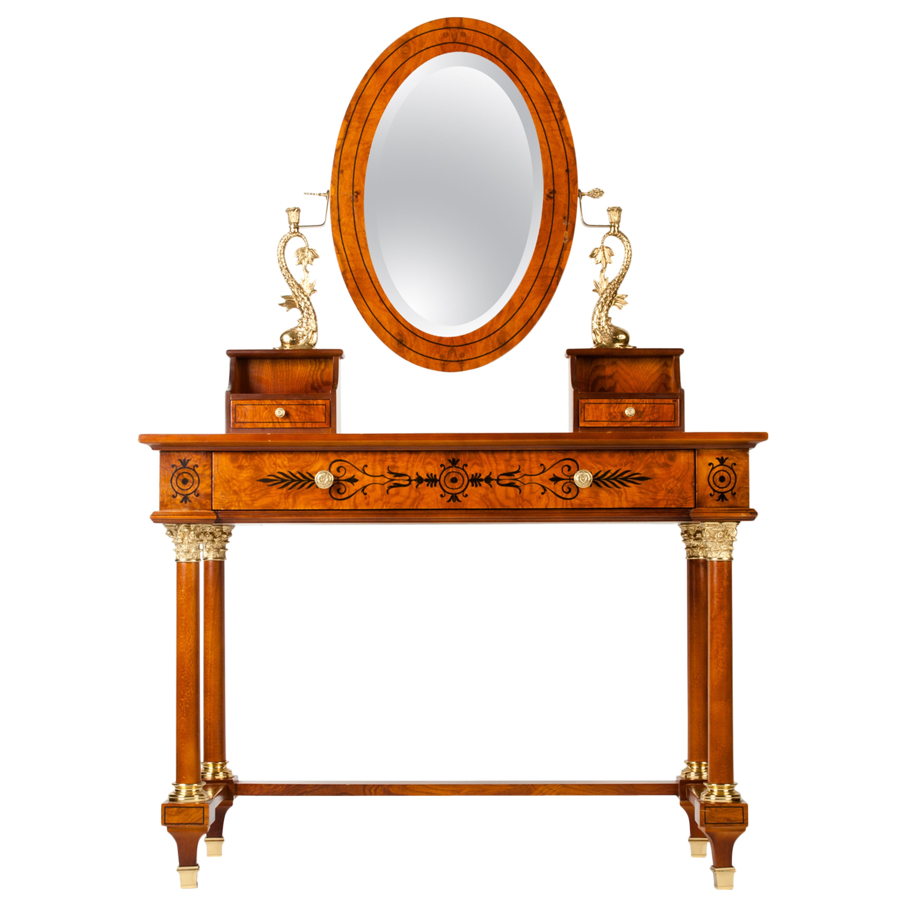 Vintage Vanity with Detachable Mirror