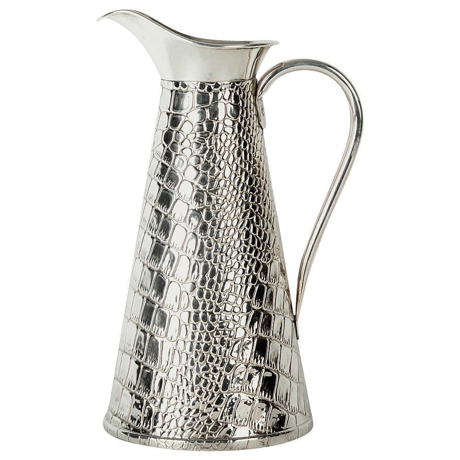 Vintage Silver Plate on Solid Brass Rep Jug.