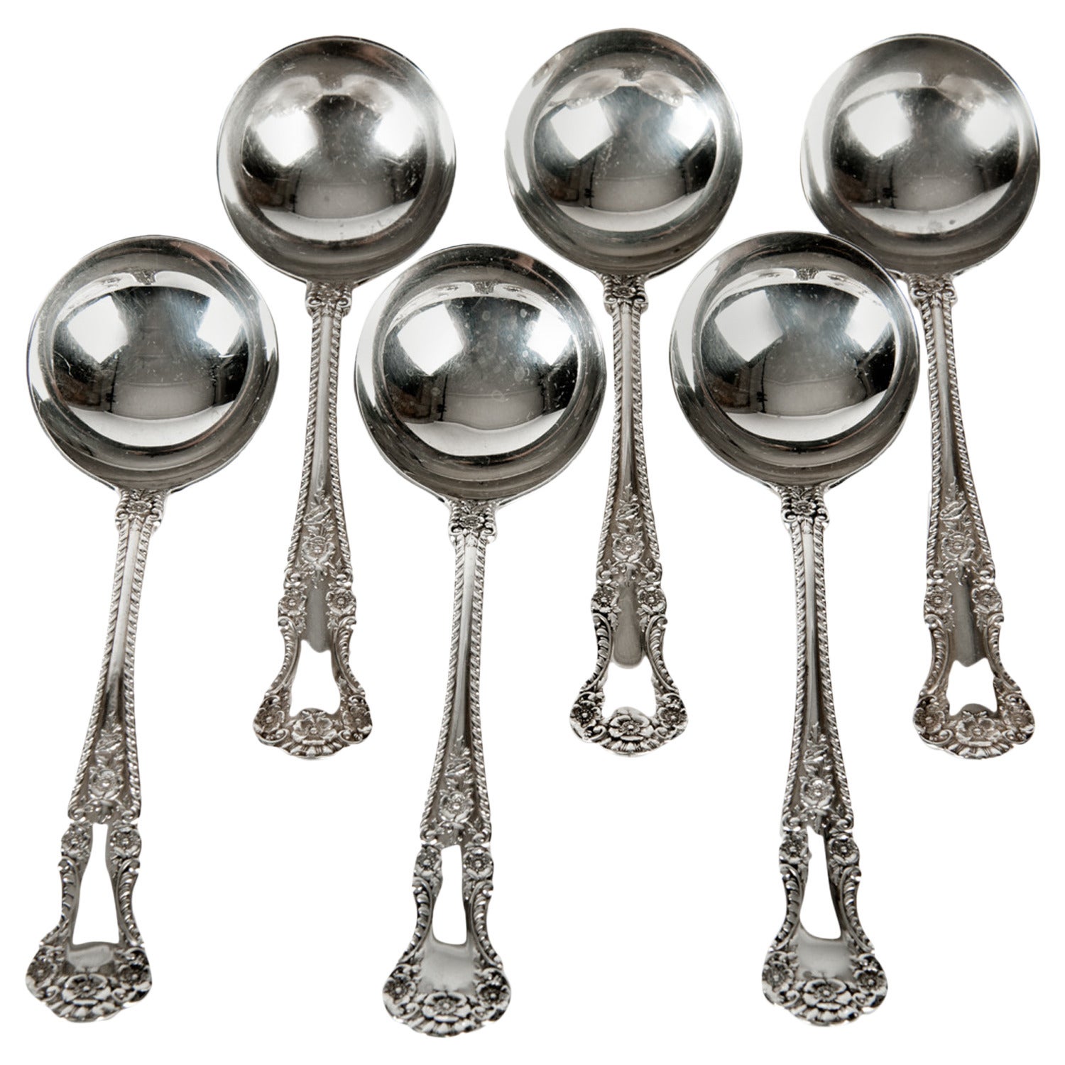 Antique Sterling Silver Soup Spoons
