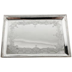 Vintage English Silver Plate Tray Antique English Silver Plate Tray