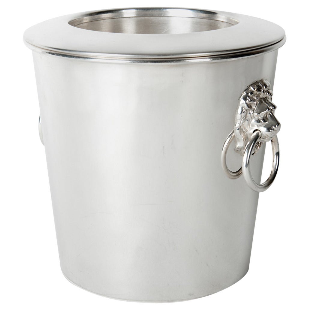 Vintage English Pewter Wine Cooler/Ice Bucket at 1stDibs