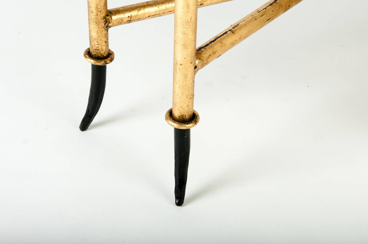 Brass French Bar Cart/ Folding serving table