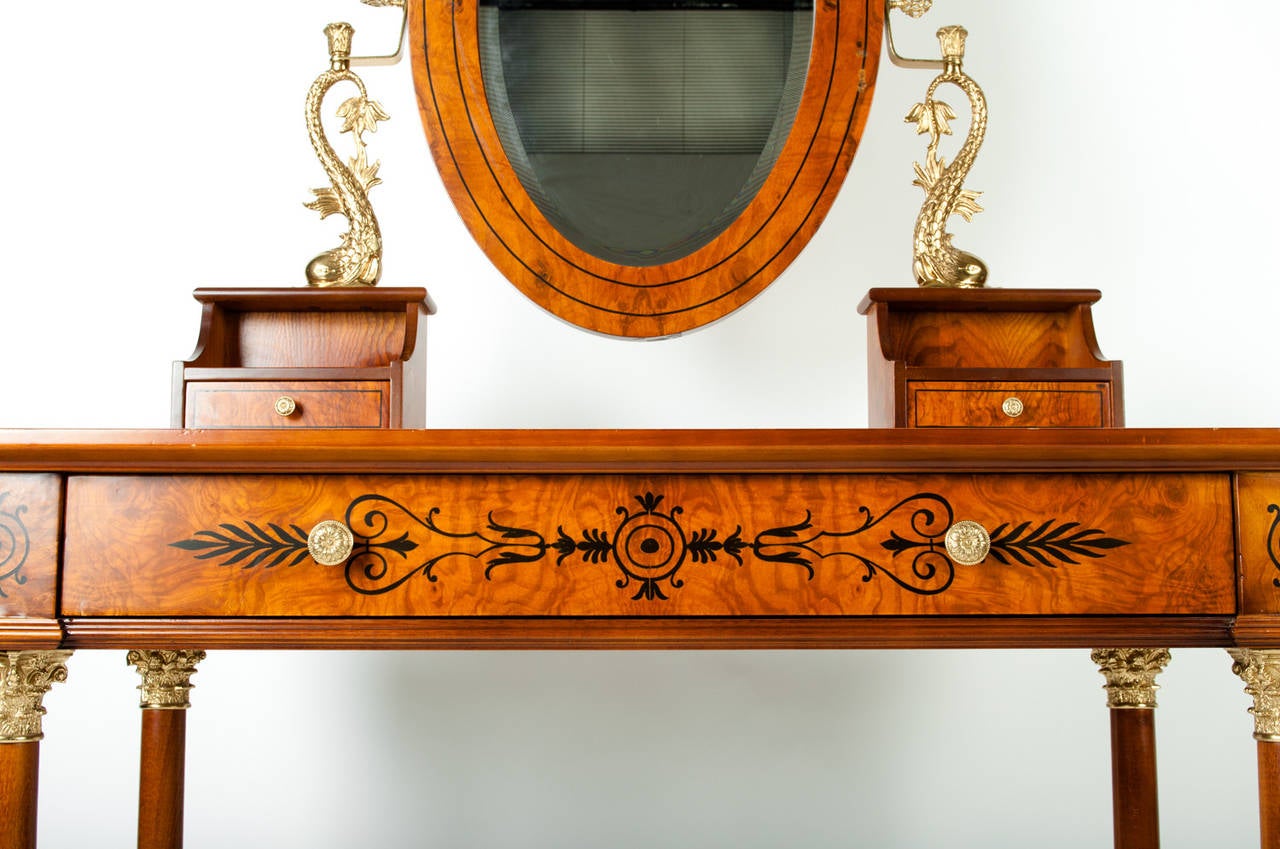 Vintage Vanity with Detachable Mirror For Sale at 1stDibs