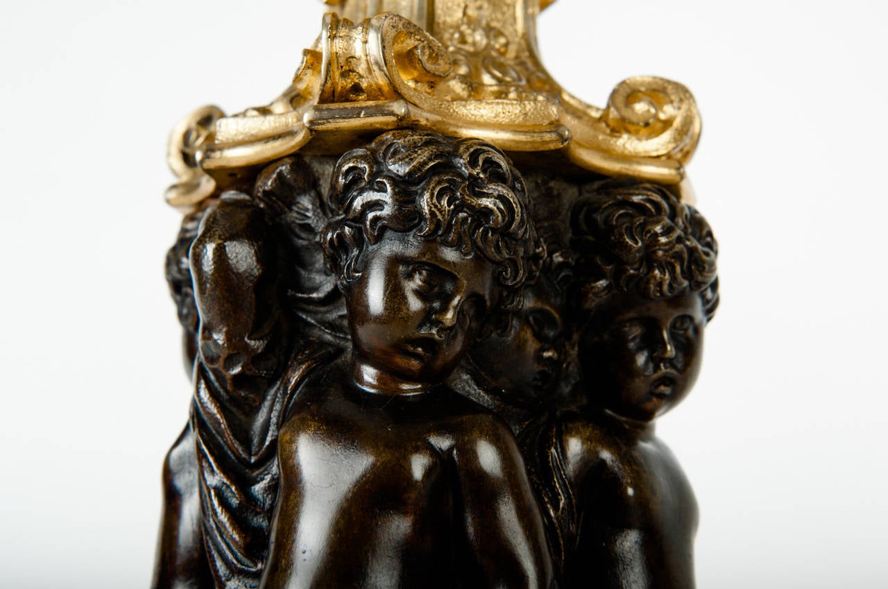 Vintage Baroque Cherubs Lamps In Excellent Condition In Tarry Town, NY