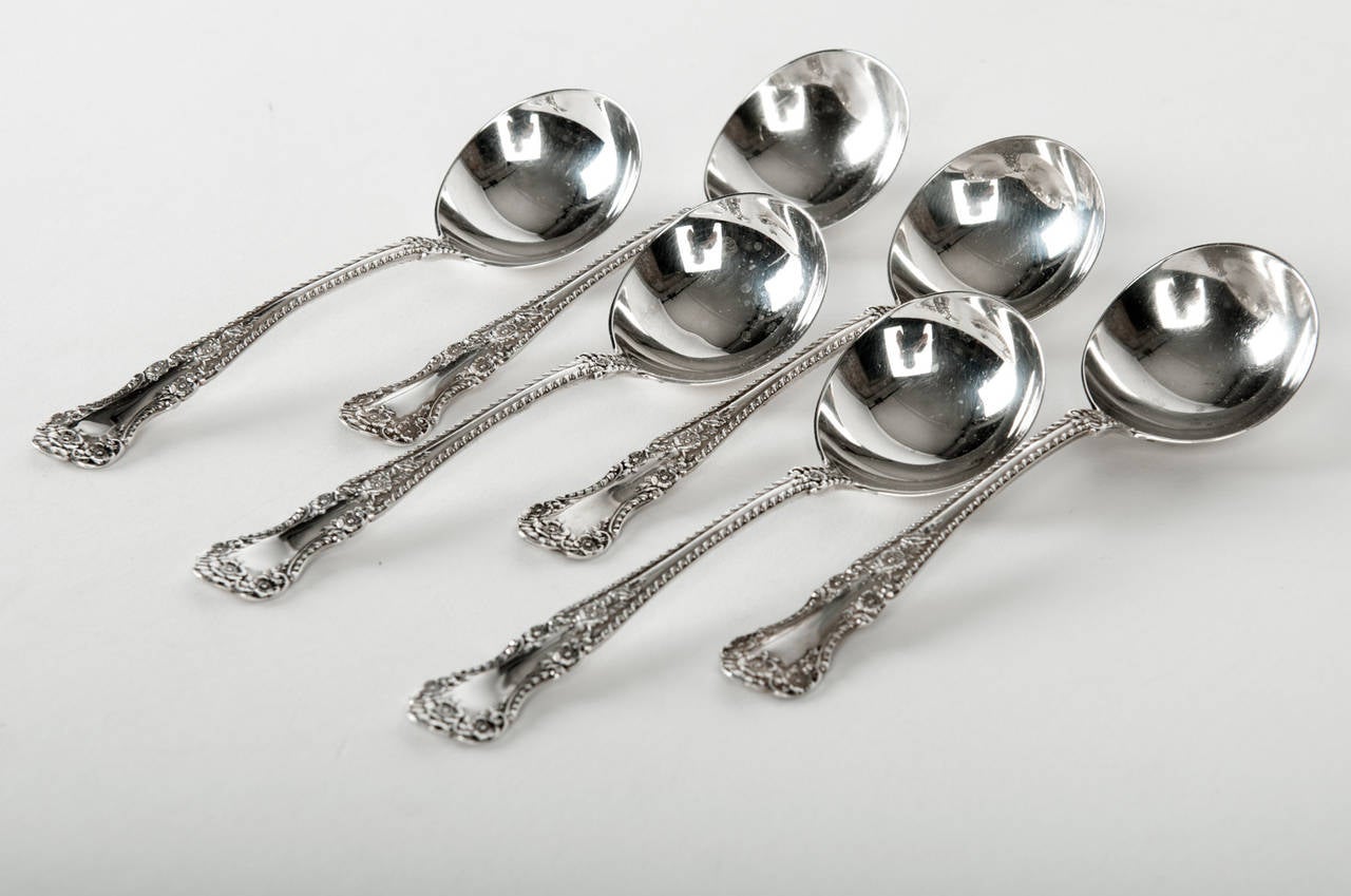 Antique Sterling Silver Soup Spoons at 1stDibs