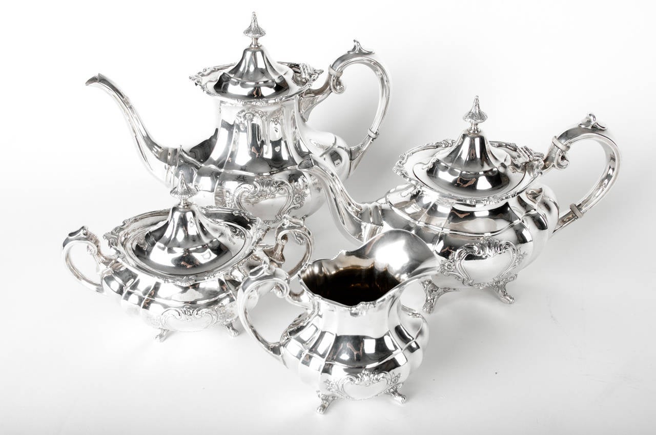 Early 20th Century Vintage Sterling Silver Tea and Coffee service .