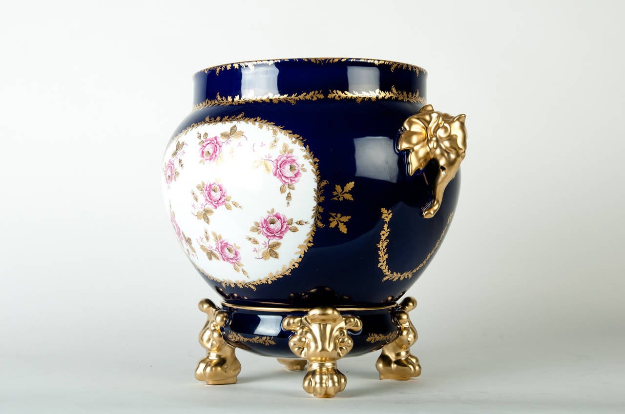 Vintage Limoges France Porcelain Jardiniere / Cache Pot at 1stDibs