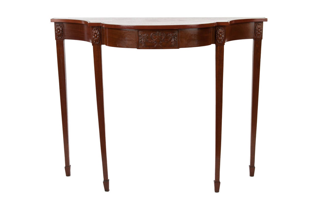 Early 20th Century Vintage European  Demi Lune Table