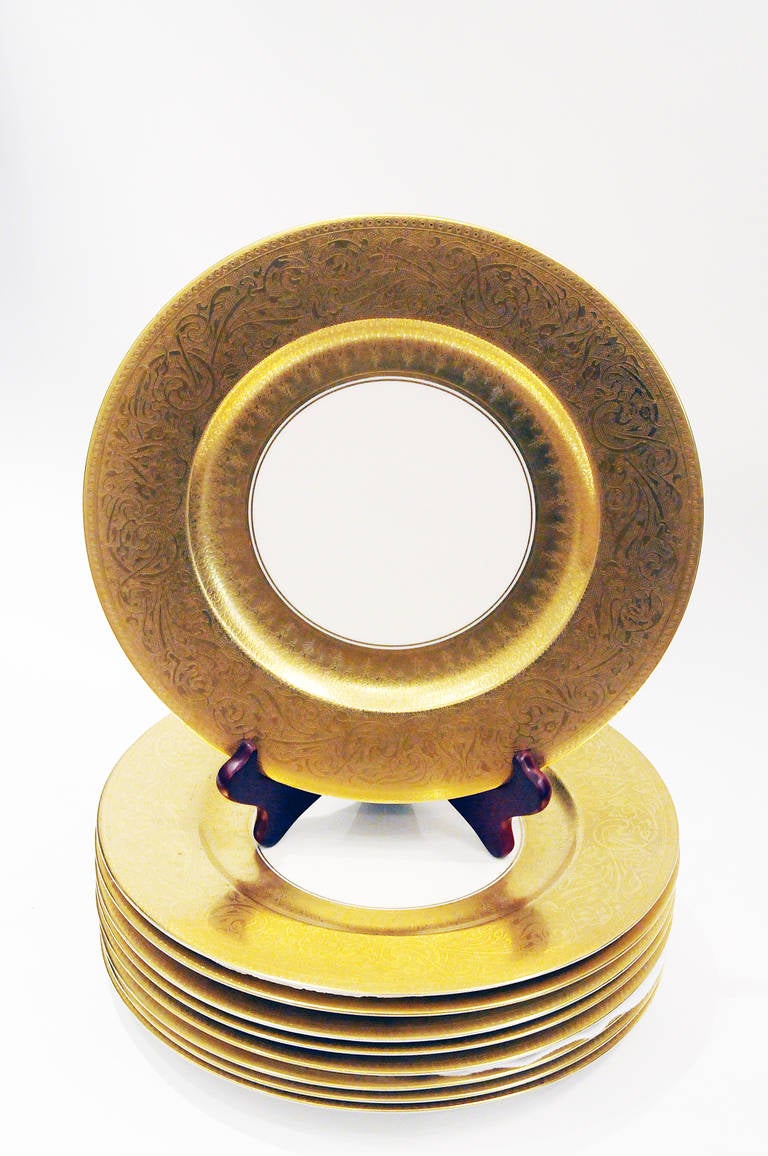 Set of 9 Vintage Haviland Dinner Plates