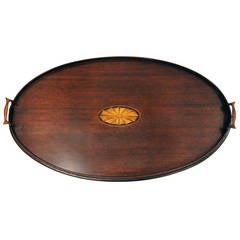 Oval Mahogany Tray