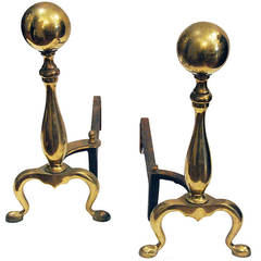 Vintage Brass Andirons