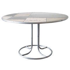 Used Scrap Metal Pedestal Dining Table