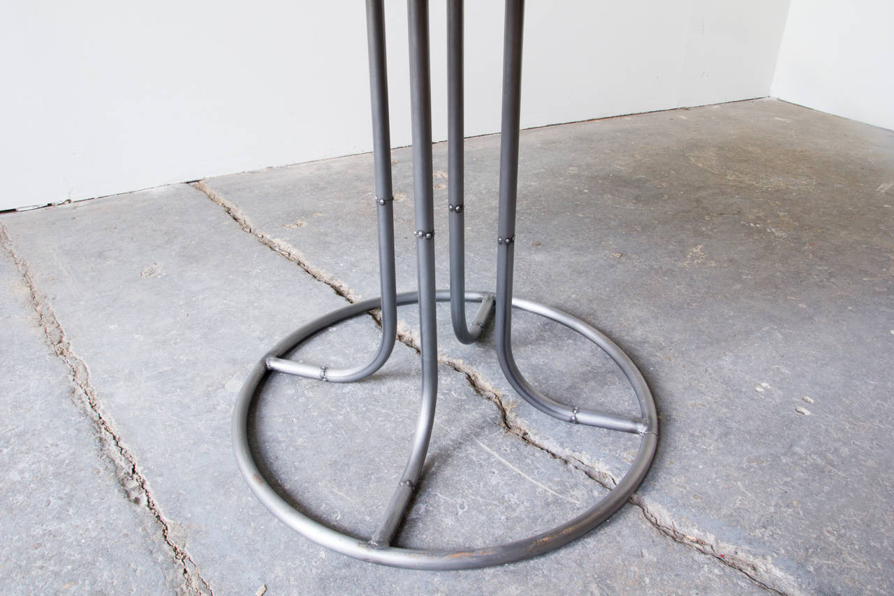 American Scrap Metal Pedestal Dining Table