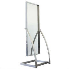 Cantilevered Chrome Mirror