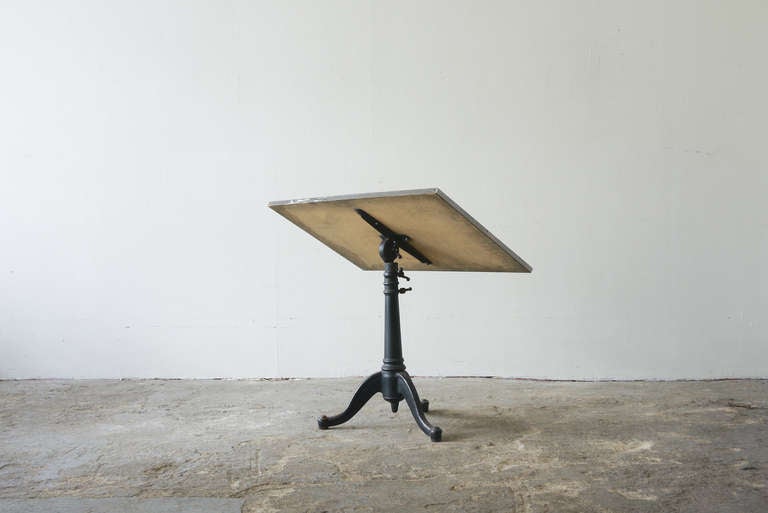 Industrial Iron & Wood Drafting Table