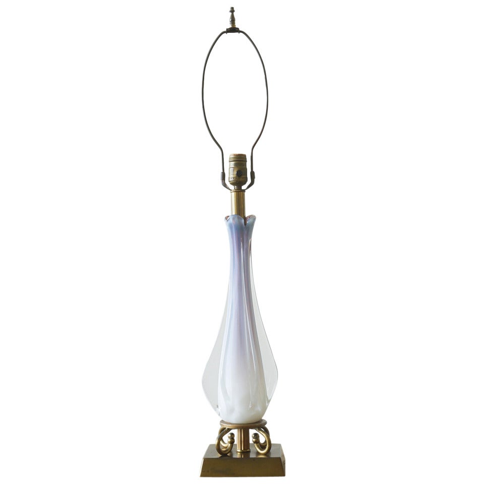 Italian Murano Glass Lamp For Sale