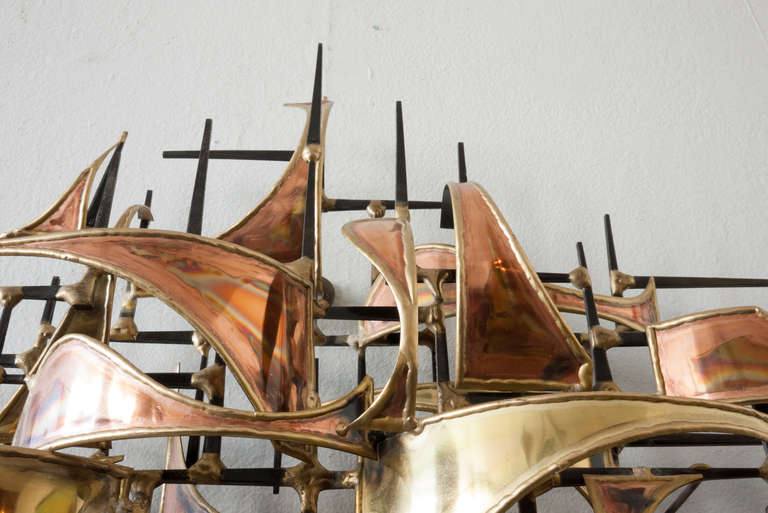 American Welded Brass Higgins Sculpture