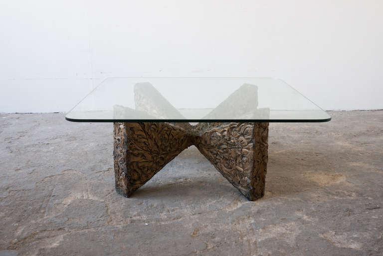 Rare Craft Associates Glass Coffee Table