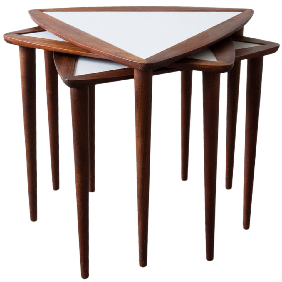 Arthur Umanoff Triangular Stacking Tables