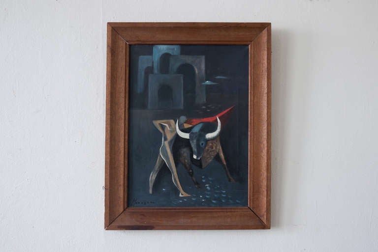 Framed Rodeo Painting