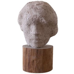 Gaetano Cecere Plaster Sculpture Wood Base #35