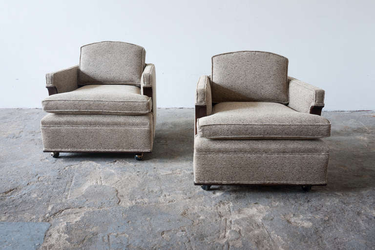 Low Rolling Club Chairs at 1stdibs