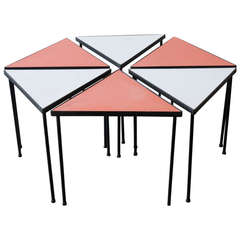 Vintage Triangular Stacking Tables