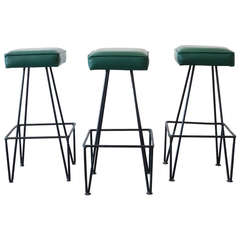 Wrought Iron Hairpin Bar Stools