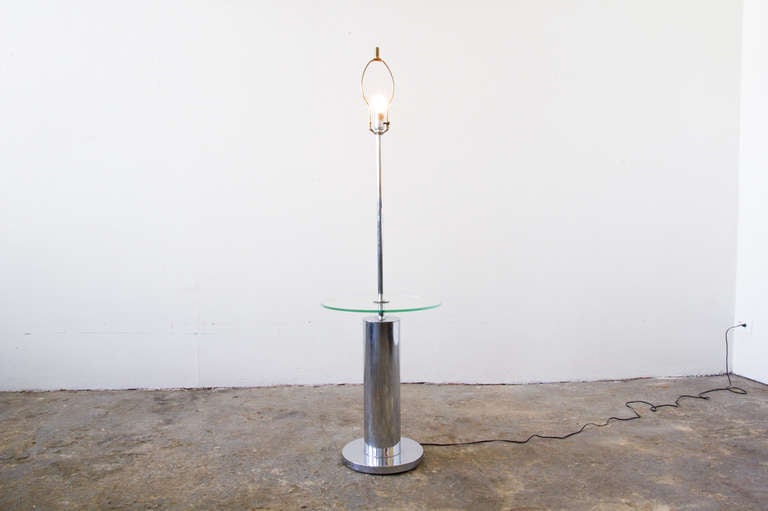 Mid-Century Modern Laurel Chrome Floor Lamp