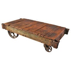 Vintage Factory Cart Coffee Table