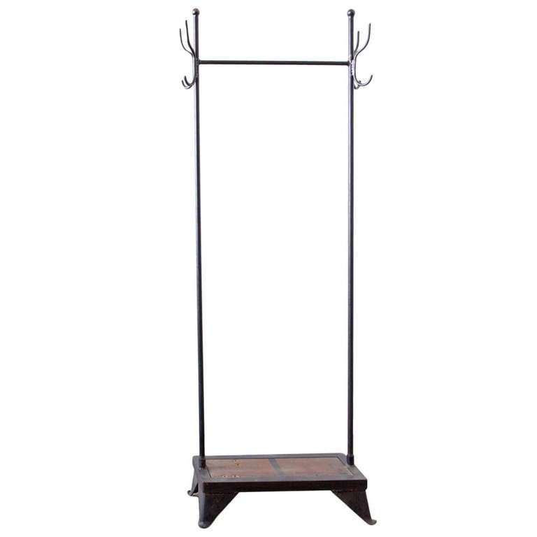 Wood and Iron Coat Rack For Sale at 1stdibs