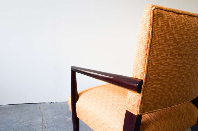 American Ebonized Wood Armchair For Sale
