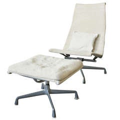Eames Aluminum Group Lounge Chair and Ottoman