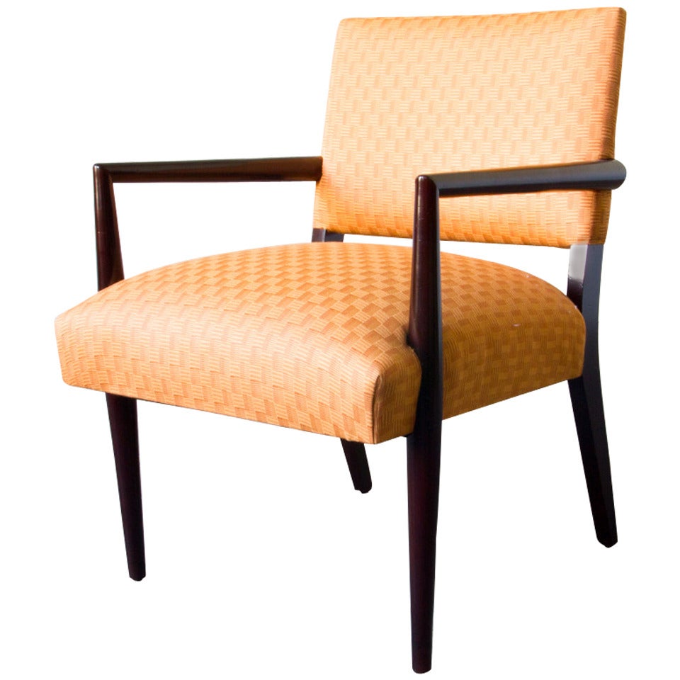 Ebonized Wood Armchair For Sale