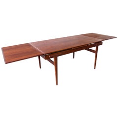 Vintage Danish Teak Extension Dining Table