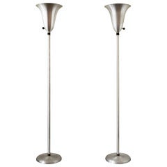 Russel Wright Aluminum Floor Lamp Set