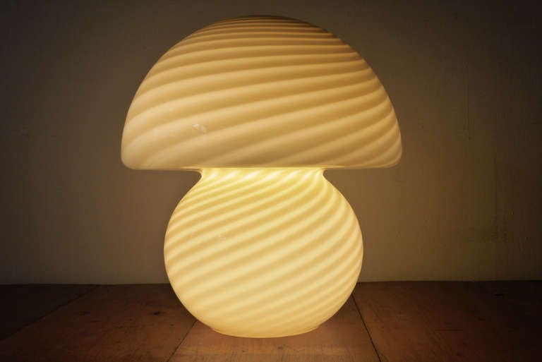 Italian Murano Mushroom Lamp by Vistosi