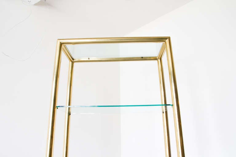 American Brass and Glass Etagere