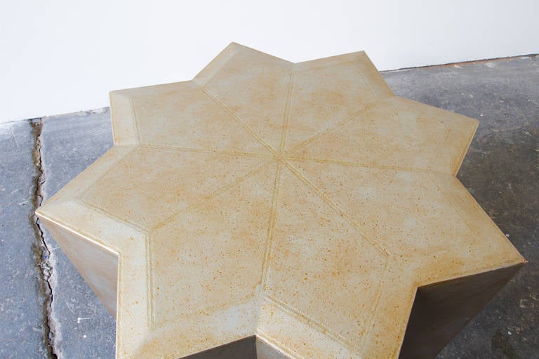 Henredon Leather Star Table In Good Condition In Asbury Park, NJ