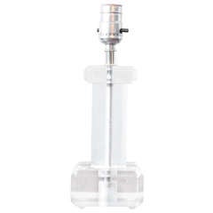 Art Deco Column Lucite Lamp
