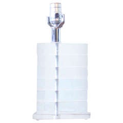 Art Deco Triangular Lucite Lamp