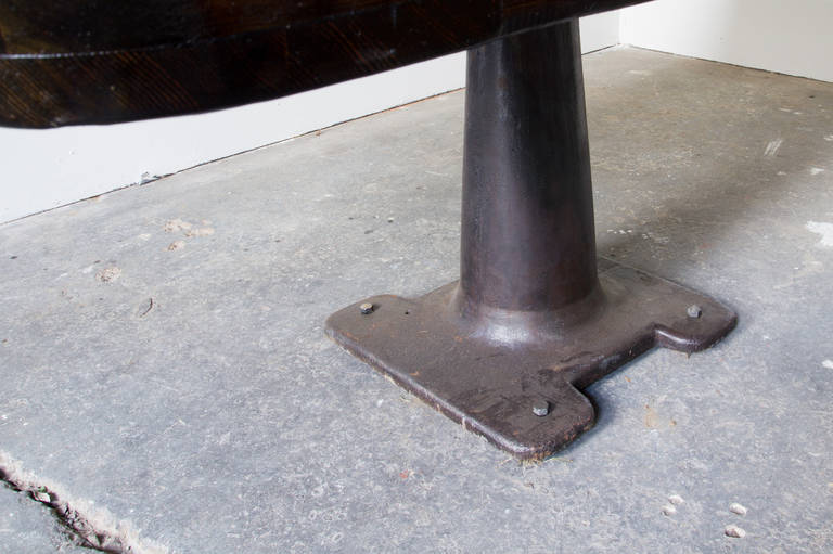 20th Century Machine Base Pedestal Table For Sale