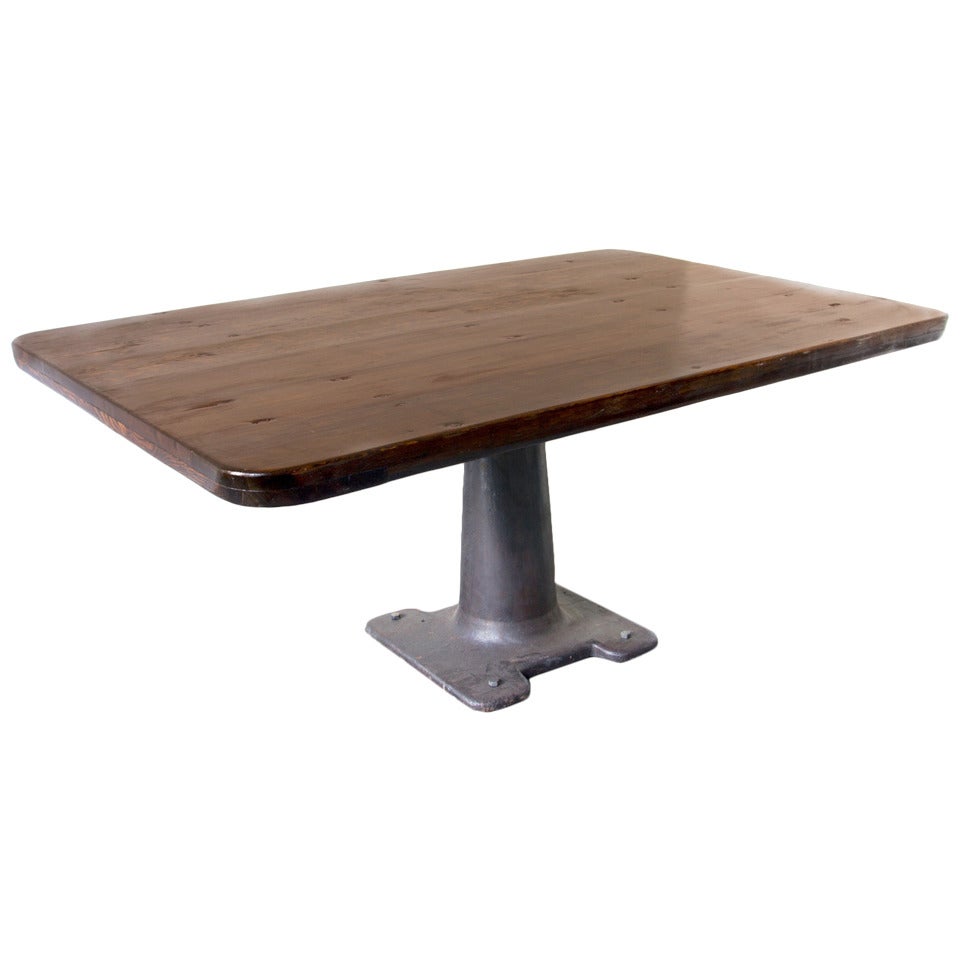 Machine Base Pedestal Table For Sale