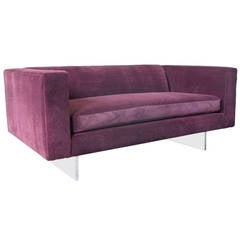 Harvey Probber Lucite Legged Settee