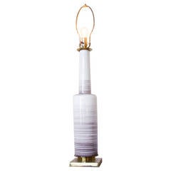 Ceramic and Brass Stiffel Lamp