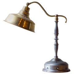 Vintage Brass Banker's Lamp
