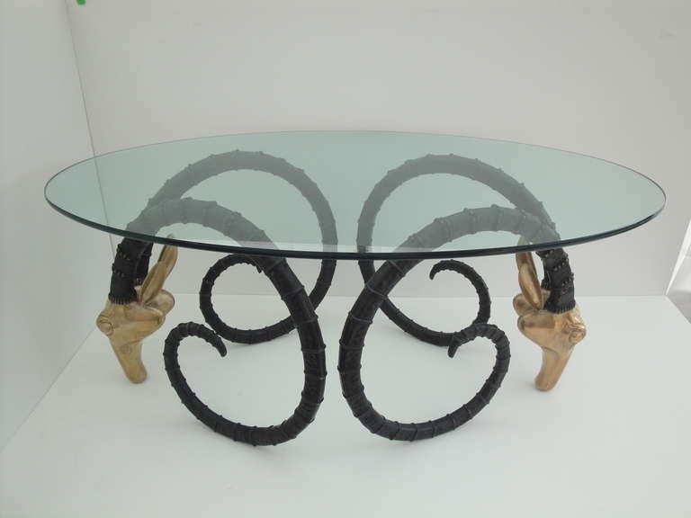 Brass Ibex Desk or Dining Table Base Style of Alain Chervet 2