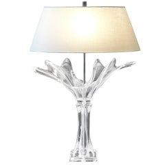 Stunning French Crystal Art Verrier Lamp