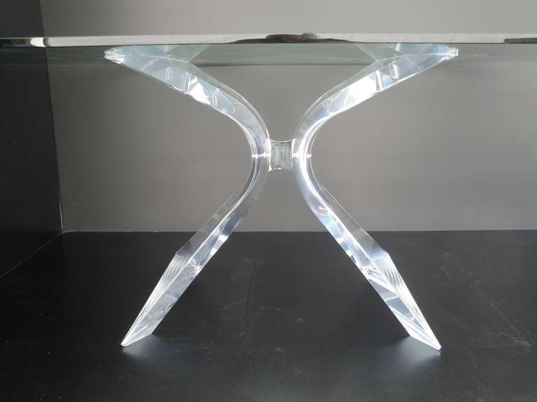 American Lion in Frost Lucite Butterfly Dining Table